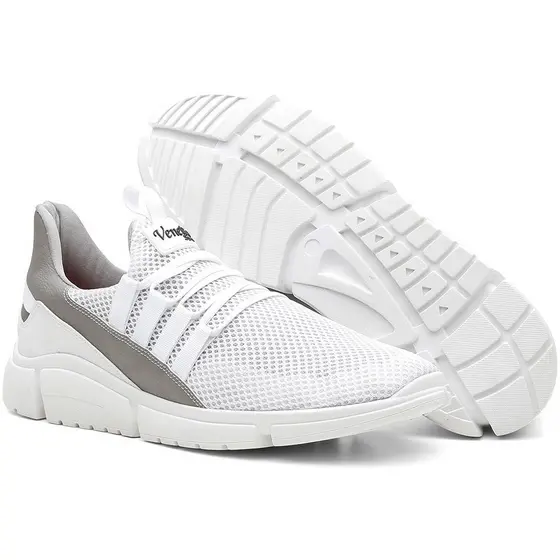 Tênis Branco Venetto Leve para Academia Tênis Running Confortável Promoção Imperdível
