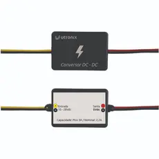 Kit 2 x Conversor de tensão 12V e 24V para 5V 3A universal entrada 12V saida 5V Step Down Fonte USB