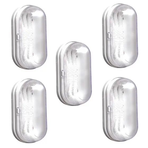Kit 5 Luminárias Tartaruga de Led 12W IP65 prova dagua para bateria 12V central luz emergencia 12V