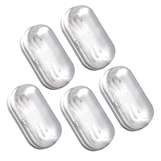 Kit 5 Luminárias Tartaruga Led 3W 12V pra Barco Food Truck IP65 sistema solar com bateria 12V