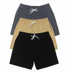 Kit 3 Short Masculino Bermuda Tactel com Elastano Academia Praia Dia a Dia-Premium