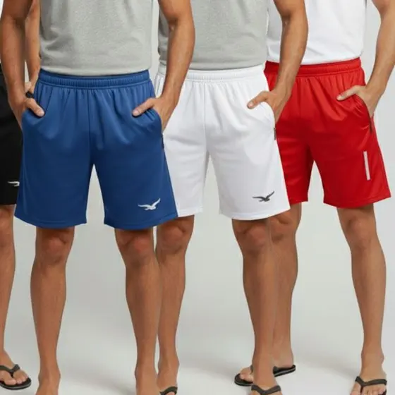 Kit 3 Bermudas Para Homens  Bermudas Com Bolsos Para Celular Com Ziper