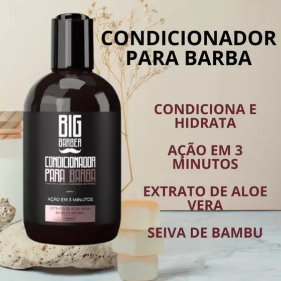 Condicionador Para Barba Big Barber 250ml Condiciona Hidrata