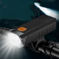 Lanterna Frontal de Bicicleta Recarregável por USB Luz Branca Resistente à Água para Ciclismo