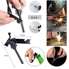 Pederneira de Magnésio com riscador Otimo para Camping Pesca Fogo Fogueira