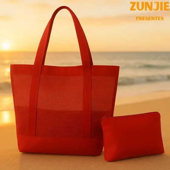 Bolsa De Praia Feminina Impermeável Verão 2024 Summer Praia Piscina Grande com Nécessaire KD-3