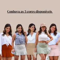 Saia Curta Feminina Rodada Plissada Tendência Balada