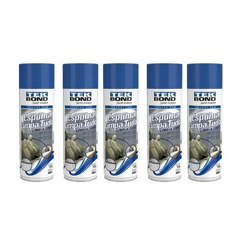 Kit 5 Espuma Mágica Limpa Tudo Spray Estofados Tênis Sofá