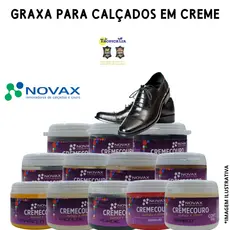 Cremecouro Hidrata Renova Sapato Couro E Sintético Novax 60g