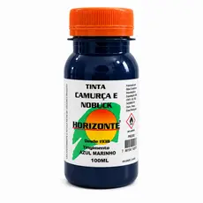 Tinta para Camurça e Nobuck 100ml horizonte cor azul marinho Revitaliza Cor Desbotada Alta Cobertura Fácil Aplicação
