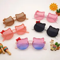 Óculos de sol da moda kitty para crianças  meninas  óculos infantis com proteção uv400