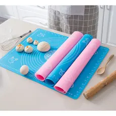 Tapete Culinário de Silicone para Abrir Massa sovar pães confeitaria Antiaderente COR AZUL VERDE ROSA