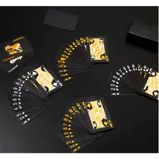 Baralho COR PRETO Plástico Prova agua Black Poker Impermeável Dollar Mágica Truco Canastra
