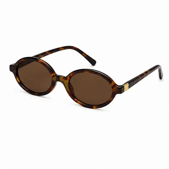 Óculos de Sol Feminino Retrô Oval Vintage Fashion Lente Escura Estilo Anos 90 Moderno Elegante