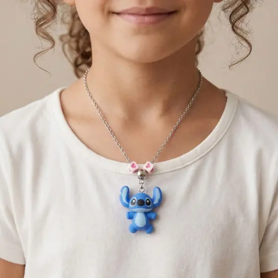 Lilo & Stitch Corrente Aço Inoxidavel Stitch Azul  (My Closet)