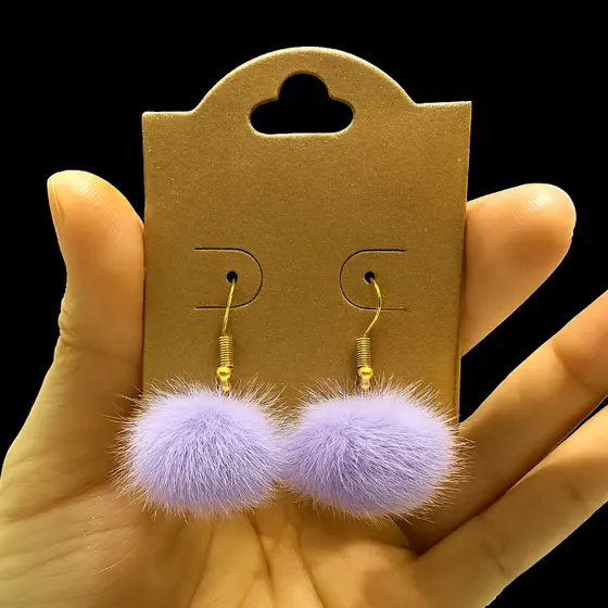 BRINCO ANZOL DOURADO PINGENTE PUFF CORES 1 PAR (MY CLOSET)