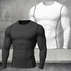 Camisa de Compressão Manga Longa Comprida Masculina Esportiva Térmica para Frio