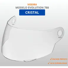 Viseira Cristal ou Fumê Para Capacete Compatível Evolution 788 G1 ao G8 Pro Tork