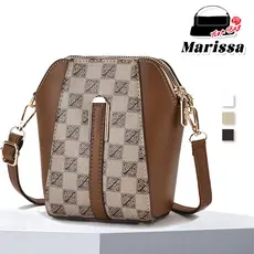 Marissa Bolsa Feminina Estilo Coreano - Quadrada Minimalista Ombro/Transversal + Mini Bolsa para Celular Prática