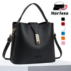 Marissa Bolsa de ombro feminina Bolsa transversal Design com fivela de metal Design antifurto