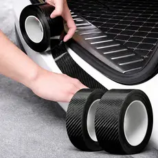 FITA ADESIVA FIBRA CARBONO 3D AUTOMOTIVO 10CMX3M SOLEIRA
