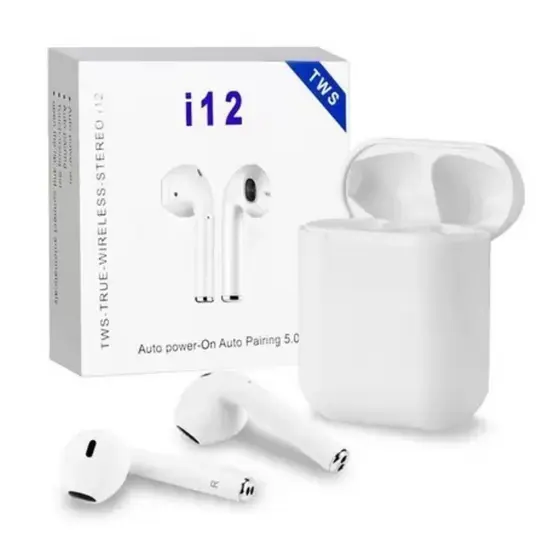 Fone de Ouvido Sem Fio i12 Tws Bluetooth Com Touch Bluetooth 5.0 Moby