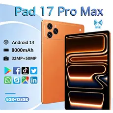 Tablet N17 Wifi com chip 10.1 8000mah Android, 6GB RAM 128GB Teclado+Mouse+Fones de ouvido Bluetooth Câmera