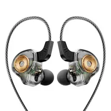 Fones de ouvido Qkz Ak6/Ak6 Ultra esportivos para corrida com controle de linha e microfone  Gamer Músico Com Case