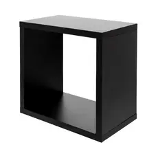 Nicho Decorativo MDF Preto TX 30x30x18cm – Prateleira Nicho Quadrado Para Parede