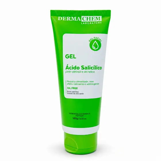 Gel Facial Ácido Salicílico Dermachem 100g Antioleosidade Pele Oleosa Acneica