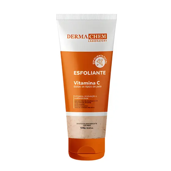 Esfoliante Facial Vitamina C 100ml Limpeza profunda Renova a Pele Clareia e Revitaliza