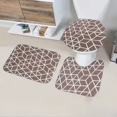 Kit 3 Tapetes Macio Antiderrapante Secagem Rápida Confortável e Absorvente Banheiro