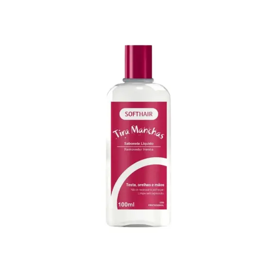 Sabonete Líquido Removedor Suave de Manchas e Henna para Sobrancelhas Soft Hair 100ml