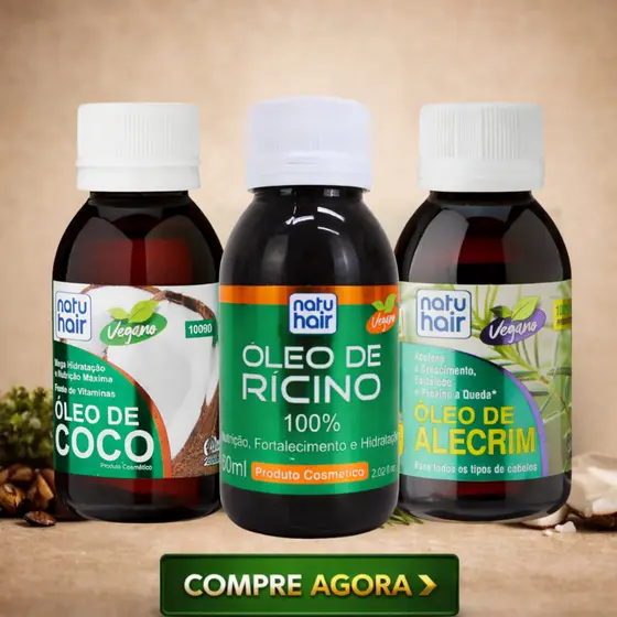 Kit Terapia Capilar Touca Térmica Óleo Coco Rícino Alecrim Hidratação Crescimento Anti Queda Cabelo Seco