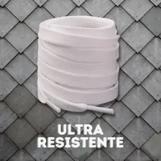 Cadarço Poliéster Ténis Achatado 140cm Branco Poliéster Para Tenis Sapatenis Atacador Premium