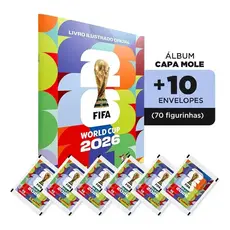 Kit Álbum Copa Do Mundo Fifa 2026 Capa Mole + Figurinhas