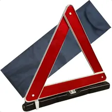 Kit Capa + Triângulo Reforçado Sinalização Carro Automotivo