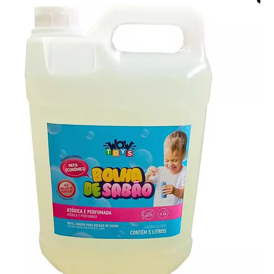 Refil Liquido para Bolinha Bolha de Sabão Gigante 5 Litros
