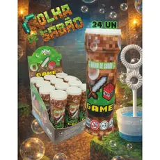 Kit 24 Bolha de Sabão Bolinha mine games craft p/ Festa Lembrancinha Infantil Prenda atacado