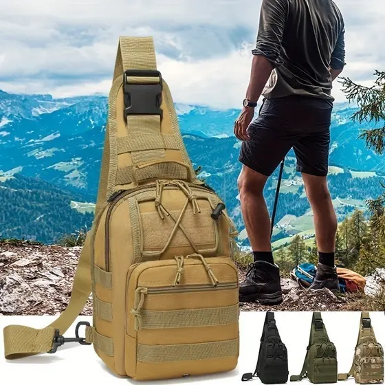Bolsa Tática Transversal Peito E Ombro Impermeável Viagem Esportivo Ao Ar Livre Sling Sport Unisexx Ls