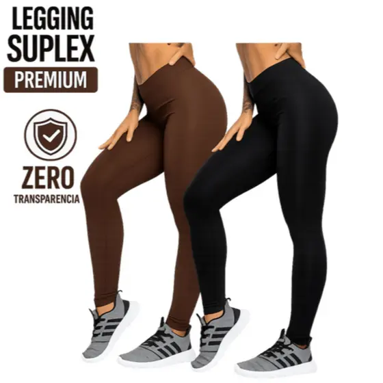 Calça Legging Feminina Cintura Alta Leg Suplex Grossa Academia Levanta Bumbum