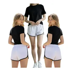 3 Shorts Feminino Dry Fitness para academia e corrida Short Esportivo e para usar dia a dia