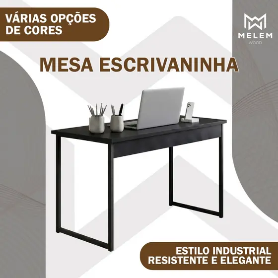 Mesa Escrivaninha Aparador 120cm Para Escritório Computador Varias Cores