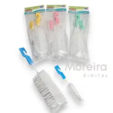 Kit Escova Limpeza Mamadeira Bico Garrafa Copo Bebe Infantil Multiuso