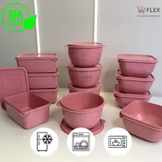 Kit 12 Potes Plásticos Formatos Variados Marmita de 1 Litro