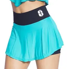 Short Saia Gode Tecido Duplo Feminino Academia One Sport Azul
