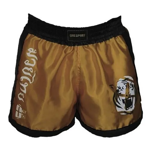 Bermuda Short Muay Thai Boxe Mma Luta Ufc Competição Masculino Amarelo