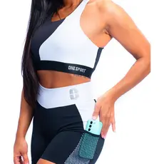 Conjunto Roupa Academia Shorts Cós Alto + Top Feminino