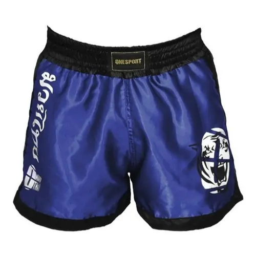 Bermuda Short Muay Thai Boxe Mma Luta Ufc Competição Masculino Azul