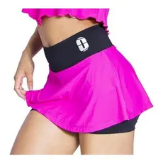 Short Saia Gode Tecido Duplo Feminino Academia One Sport Rosa